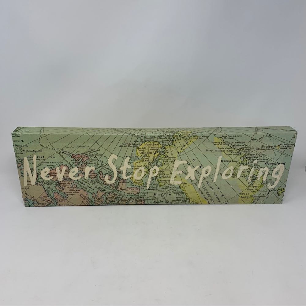 Wall Art Sign Never Stop Exploring Green Map